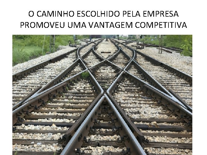 O CAMINHO ESCOLHIDO PELA EMPRESA PROMOVEU UMA VANTAGEM COMPETITIVA 