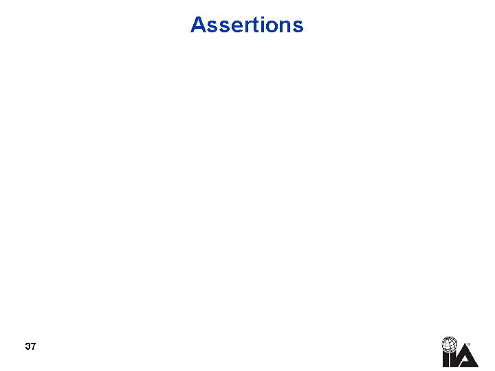 Assertions 37 
