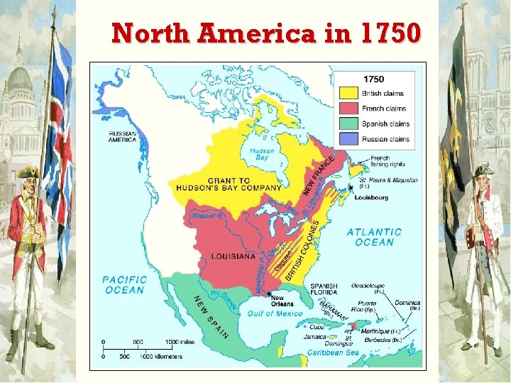 North America in 1750 