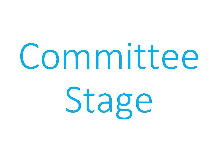 Committee Stage 
