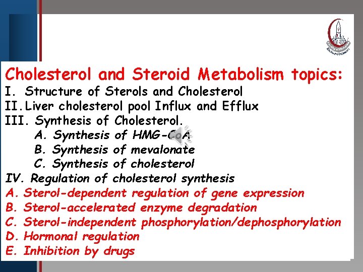 Click to edit Master title style Cholesterol and • Edit Master text styles. Steroid