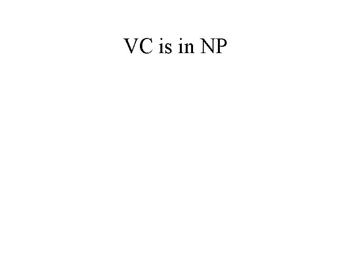 VC is in NP 