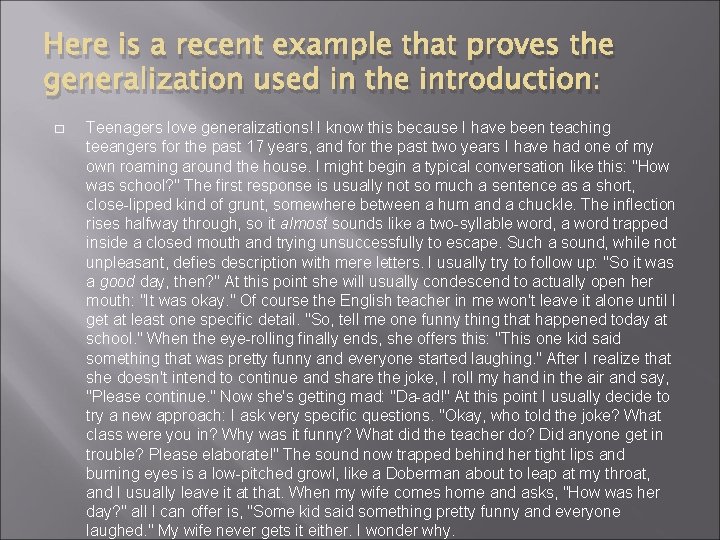 Here is a recent example that proves the generalization used in the introduction: �