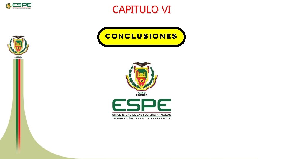 CAPITULO VI CONCLUSIONES 