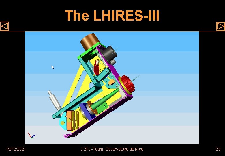 The LHIRES-III 19/12/2021 C 2 PU-Team, Observatoire de Nice 23 