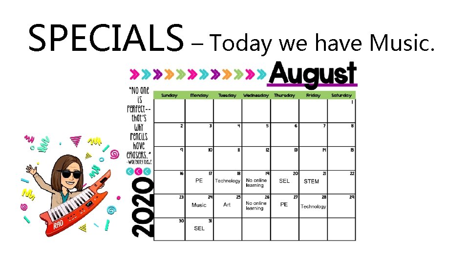 SPECIALS – Today we have Music. SPECIALS – Today we have Music.