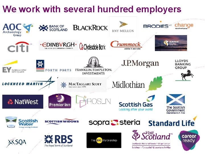 We work with several hundred employers 