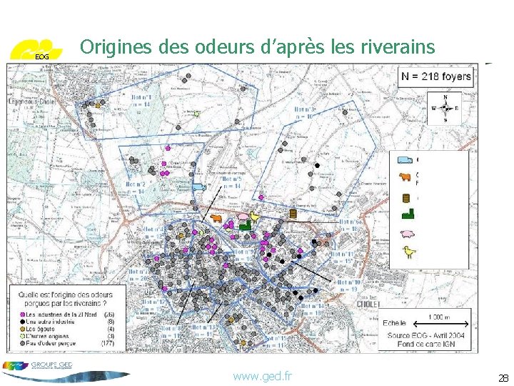 EOG Origines des odeurs d’après les riverains www. ged. fr 28 