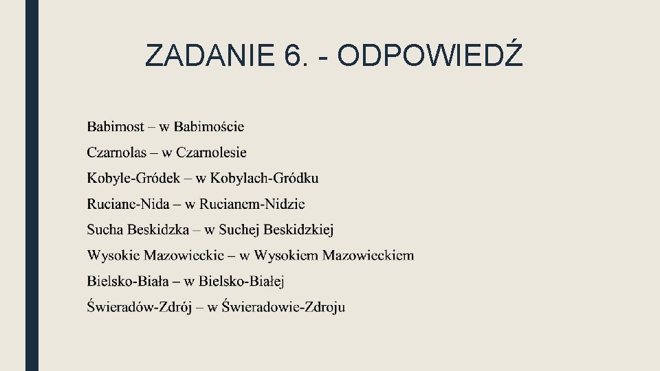 ZADANIE 6. - ODPOWIEDŹ 