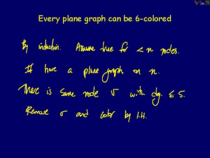 Every plane graph can be 6 -colored 