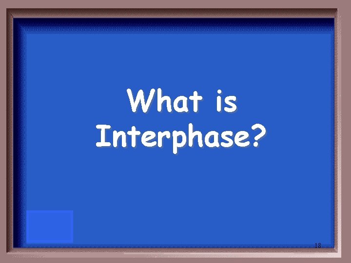 What is Interphase? 18 