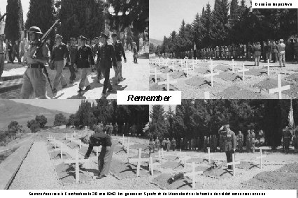 Dernière diapositive Remember Service funéraire à Constantine le 30 mai 1943, les généraux Spaatz