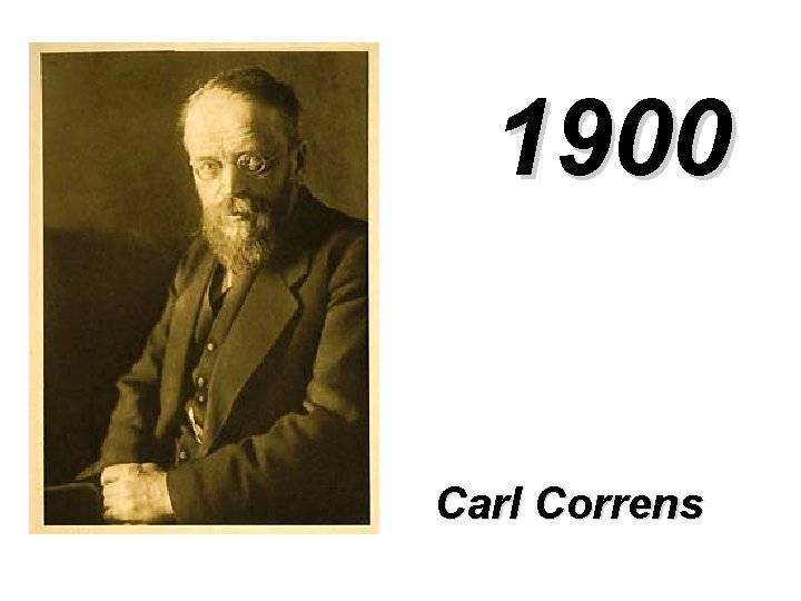 1900 Carl Correns 
