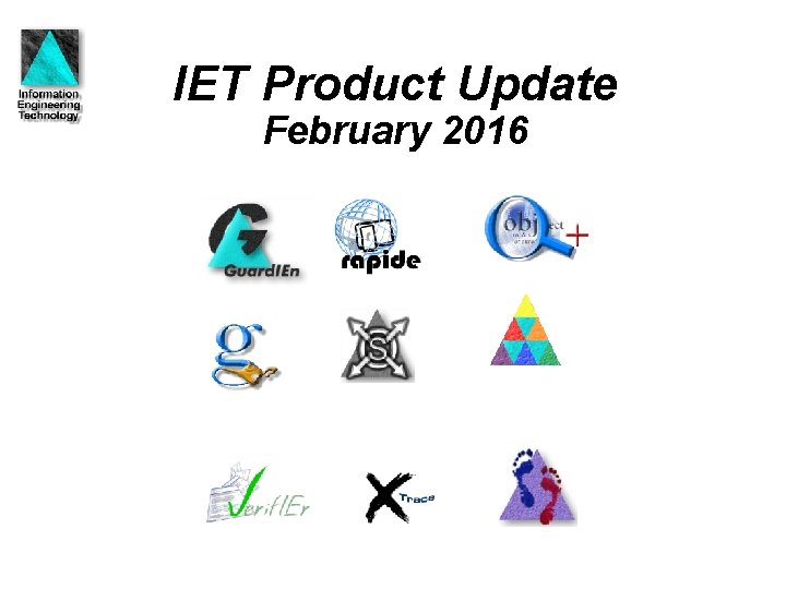 IET Product Update February 2016 