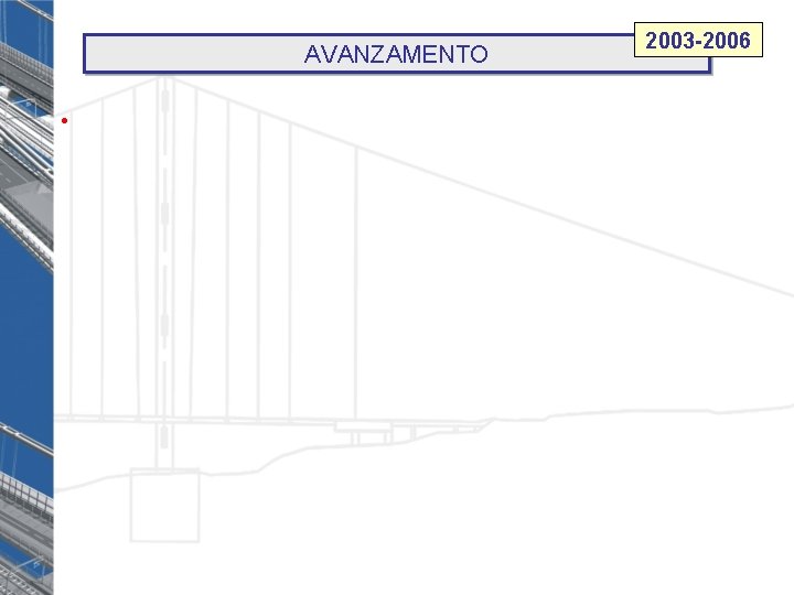 AVANZAMENTO • 2003 -2006 