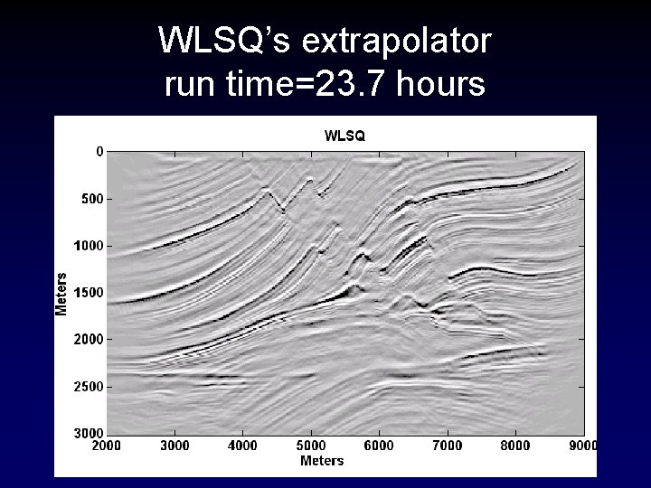 WLSQ’s extrapolator run time=23. 7 hours 