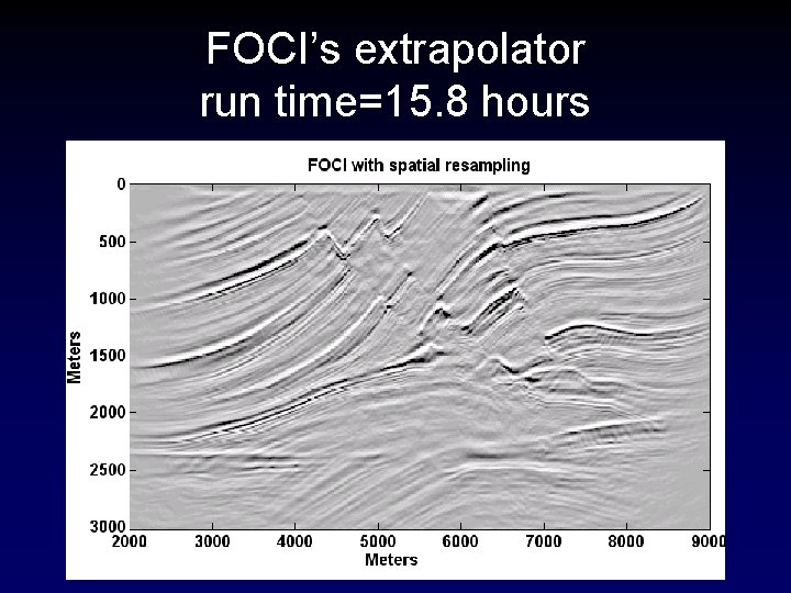 FOCI’s extrapolator run time=15. 8 hours 