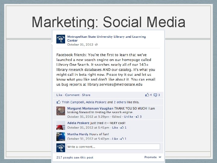 Marketing: Social Media 