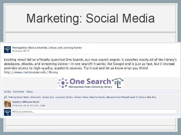 Marketing: Social Media 