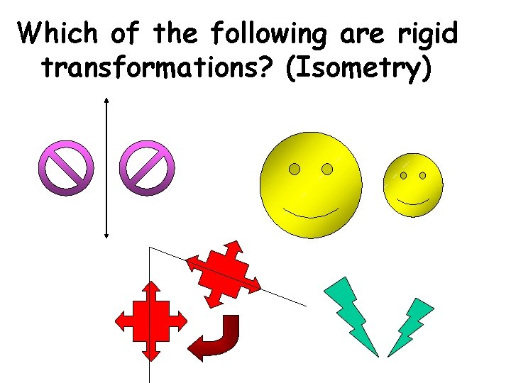 Which of the following are rigid transformations? (Isometry) 