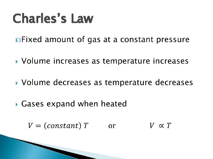 Charles’s Law � 