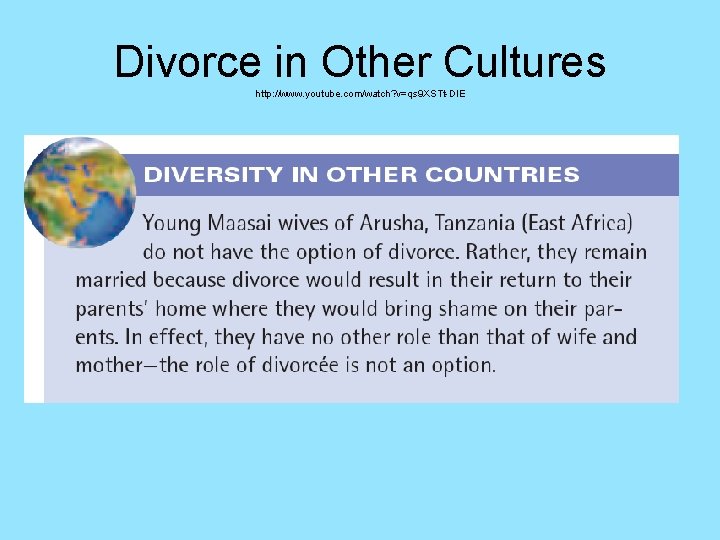 Divorce in Other Cultures http: //www. youtube. com/watch? v=qs 9 XSTt-DIE 