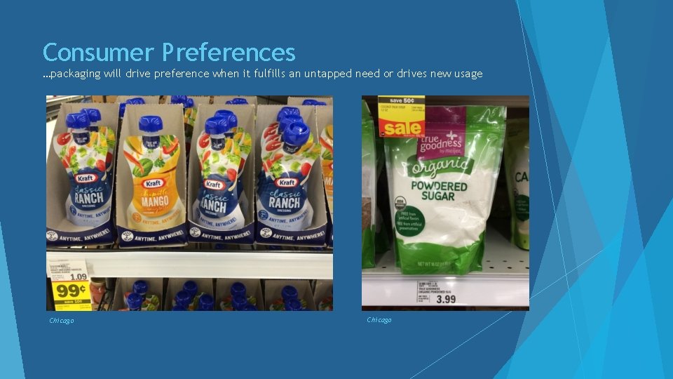 Consumer Preferences …packaging will drive preference when it fulfills an untapped need or drives