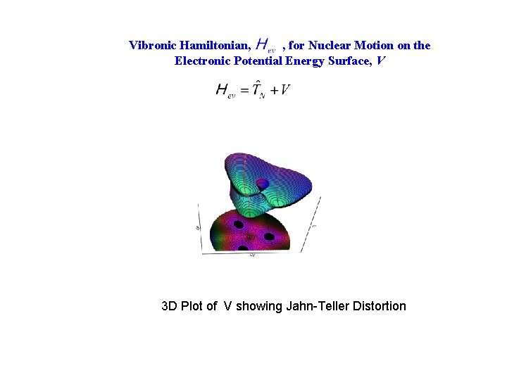 Vibronic Hamiltonian, , for Nuclear Motion on the Electronic Potential Energy Surface, V 3
