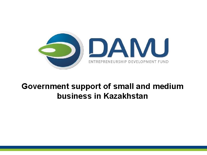 Government support of small and medium business in Kazakhstan 