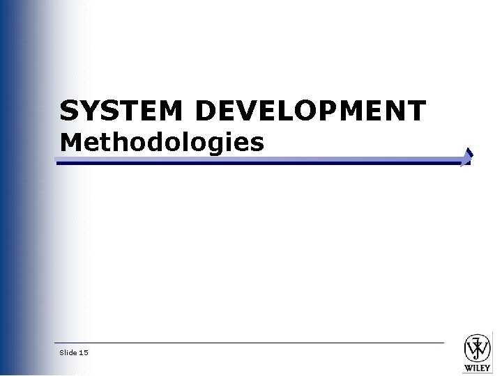 SYSTEM DEVELOPMENT Methodologies Slide 15 