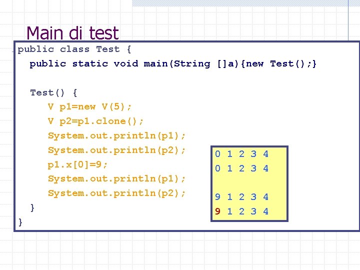 Main di test public class Test { public static void main(String []a){new Test(); }