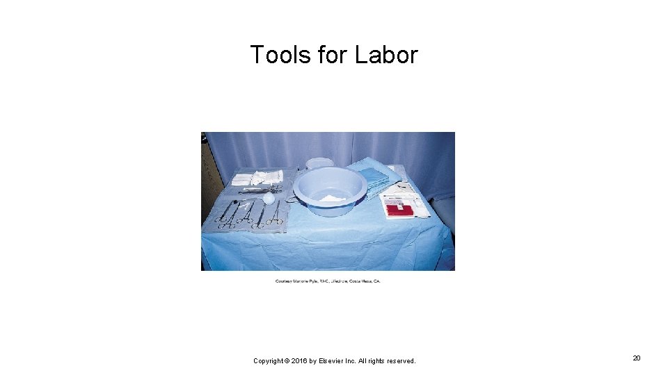 Tools for Labor Copyright © 2016 by Elsevier Inc. All rights reserved. 20 