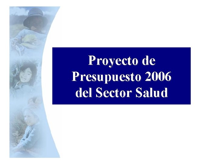 Proyecto de Presupuesto 2006 del Sector Salud 