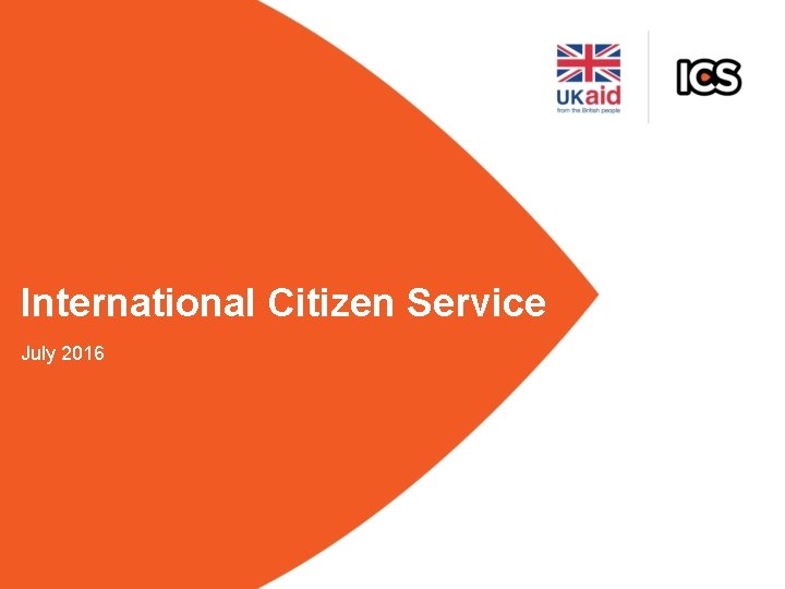 International Citizen Service July 2016 