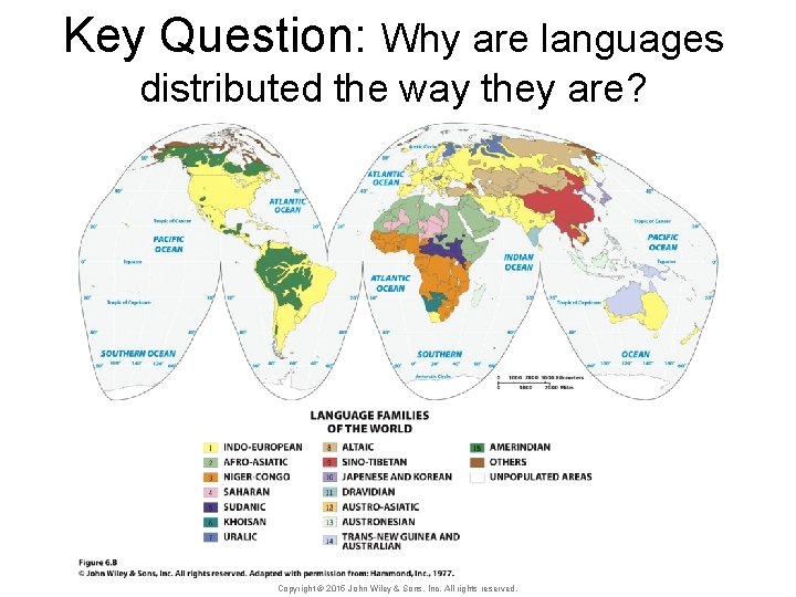 Key Question: Why are languages distributed the way they are? Copyright © 2015 John