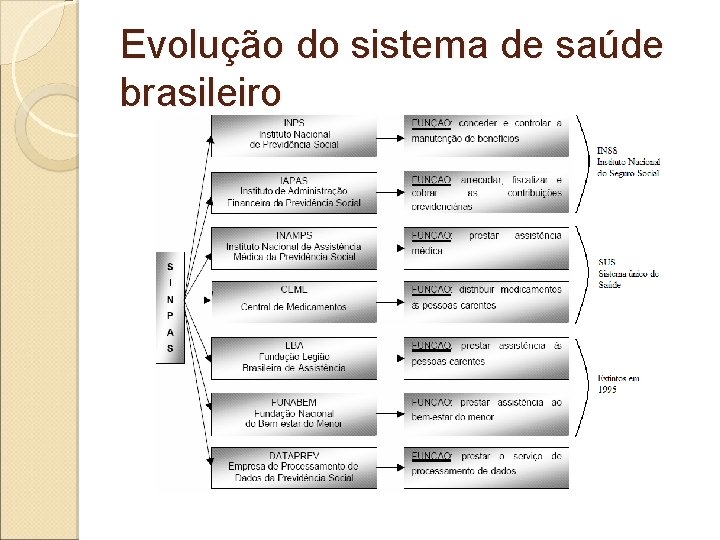 Evolução do sistema de saúde brasileiro 