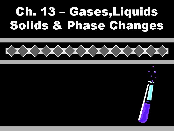 Ch. 13 – Gases, Liquids Solids & Phase Changes 