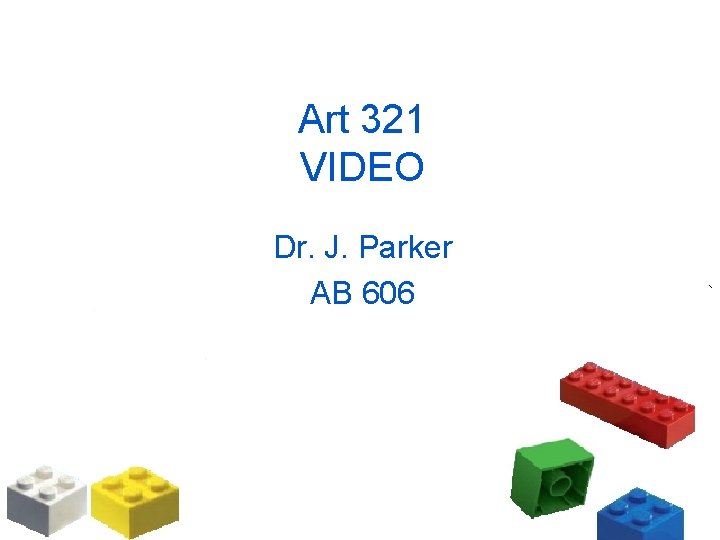 Art 321 VIDEO Dr. J. Parker AB 606 