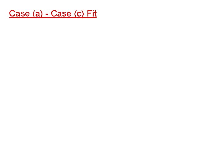 Case (a) - Case (c) Fit 