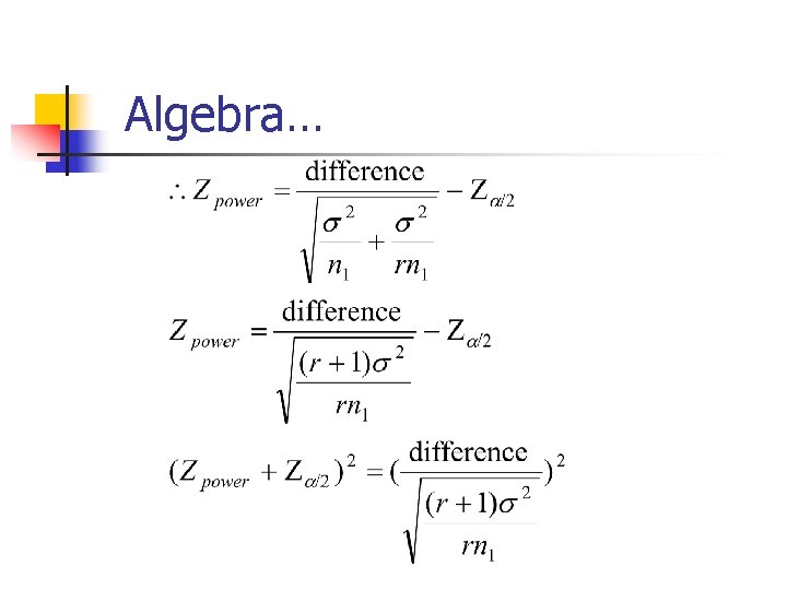 Algebra… 