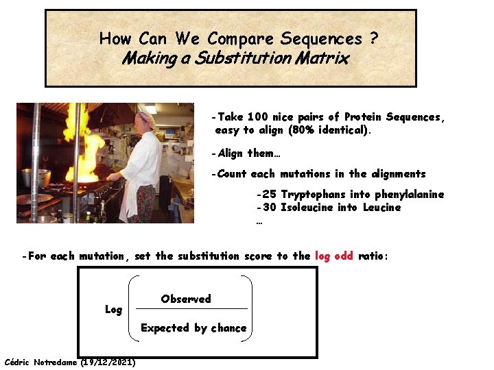 How Can We Compare Sequences ? Making a Substitution Matrix -Take 100 nice pairs