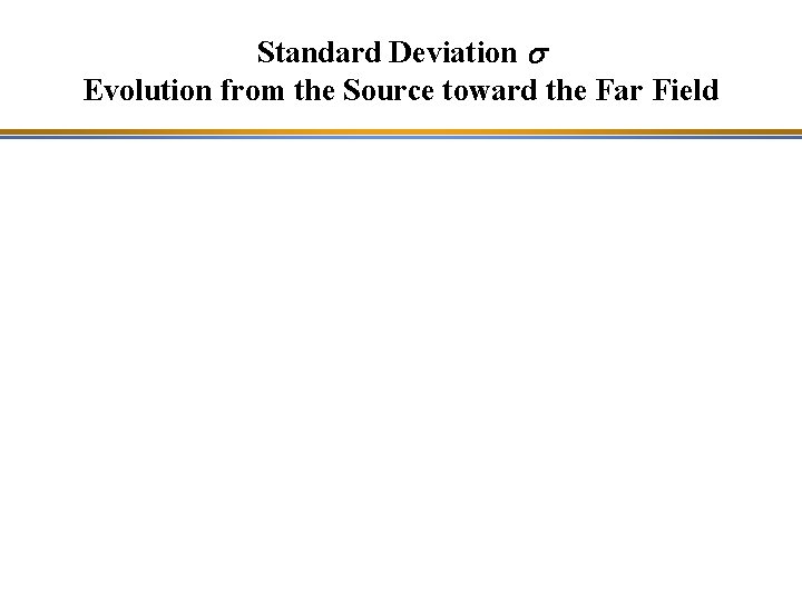 Standard Deviation s Evolution from the Source toward the Far Field 