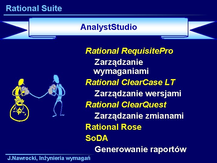 Rational Suite Analyst. Studio Rational Requisite. Pro Zarządzanie wymaganiami Rational Clear. Case LT Zarządzanie