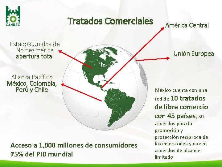 Tratados Comerciales Estados Unidos de Norteamérica apertura total Alianza Pacífico México, Colombia, Perú y