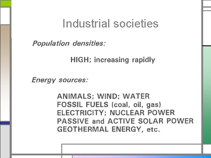 Industrial societies 