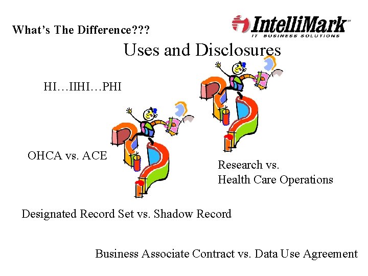 What’s The Difference? ? ? Uses and Disclosures HI…IIHI…PHI OHCA vs. ACE Research vs.