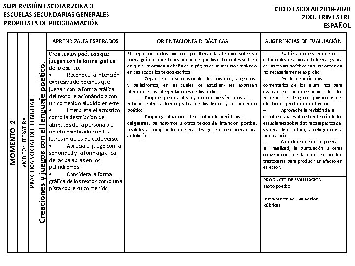 SUPERVISIN ESCOLAR ZONA 3 ESCUELAS SECUNDARIAS GENERALES PROPUESTA