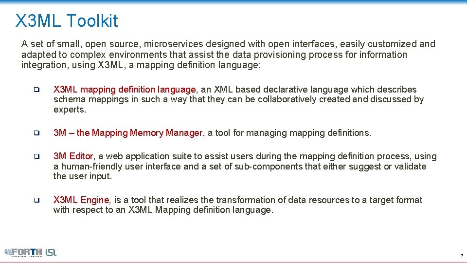 X 3 ML Toolkit A set of small, open source, microservices designed with open