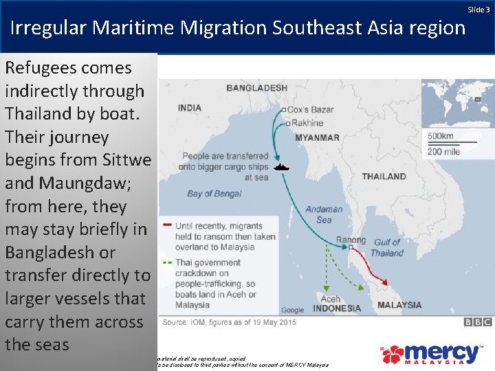 Irregular Maritime Migration Southeast Asia region Refugees comes indirectly through Thailand by boat. Their