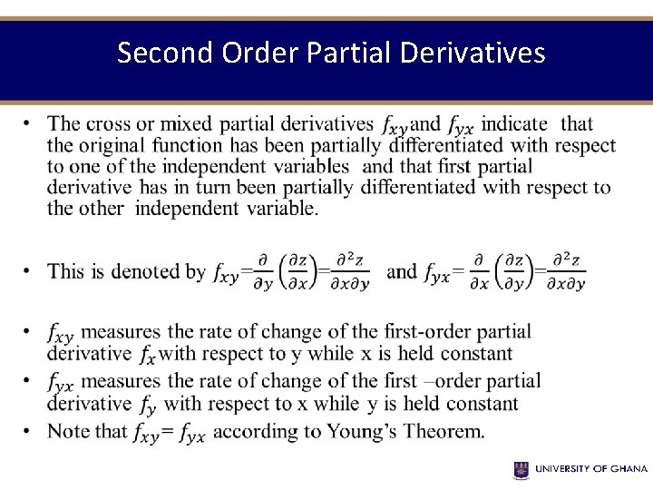 Second Order Partial Derivatives • 